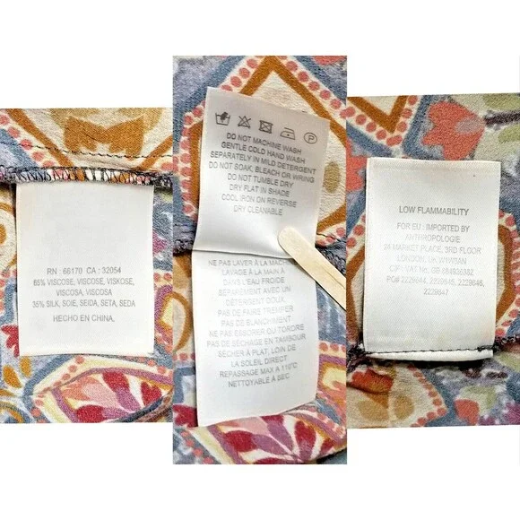 KACHEL X ANTHROPOLOGIE Ambrosia Peasant Blouse Sz 2 Multicolor Pullover Boho - Picture 8 of 9